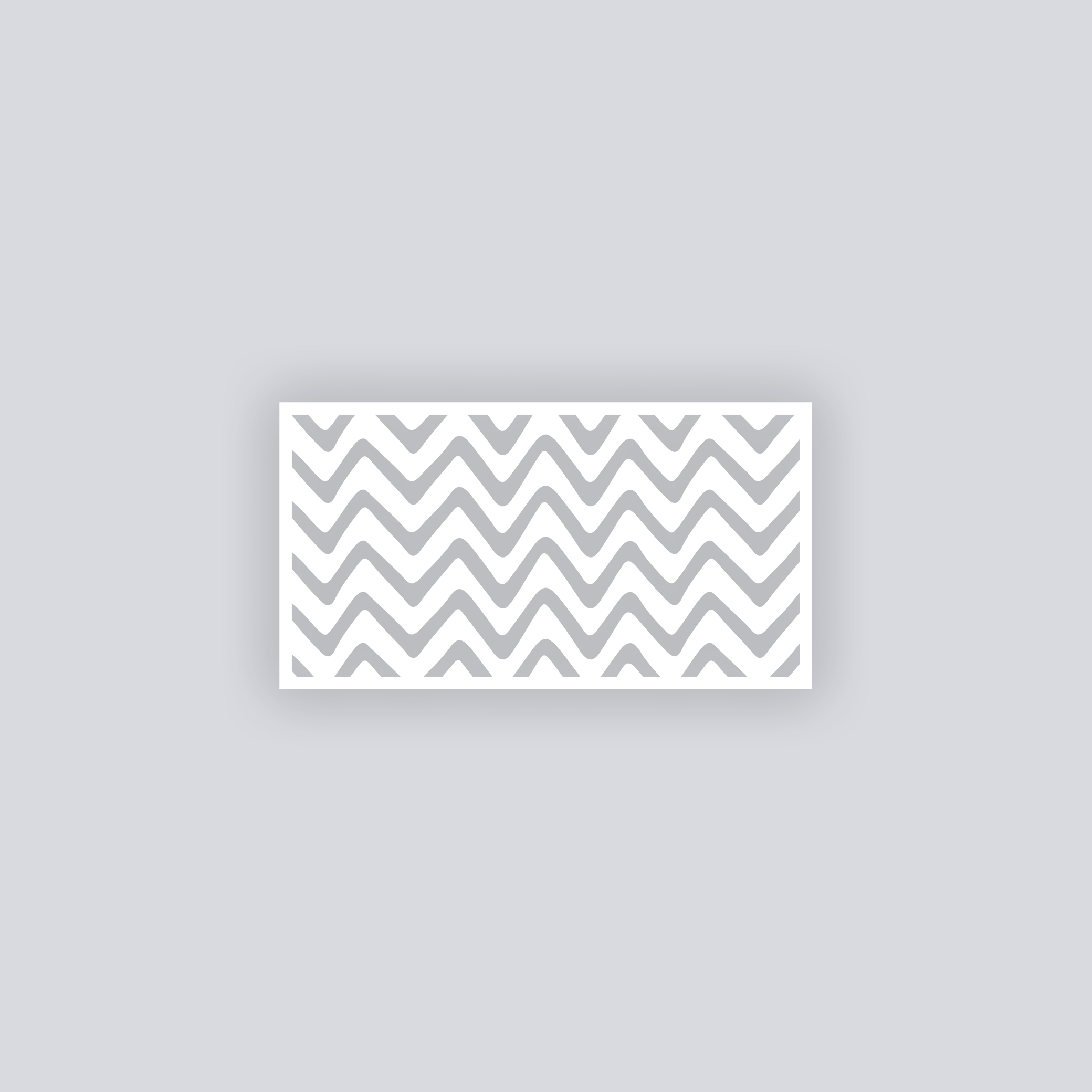 Scribble Chevron Rectangle Clay Face Stencil
