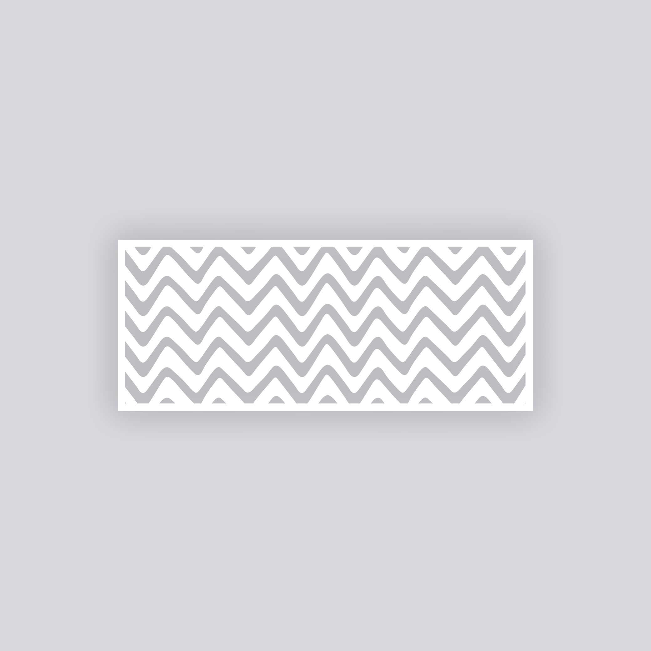Scribble Chevron Rectangle Clay Face Stencil