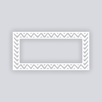 Scribble Chevron Rectangle Rim Clay Stencil