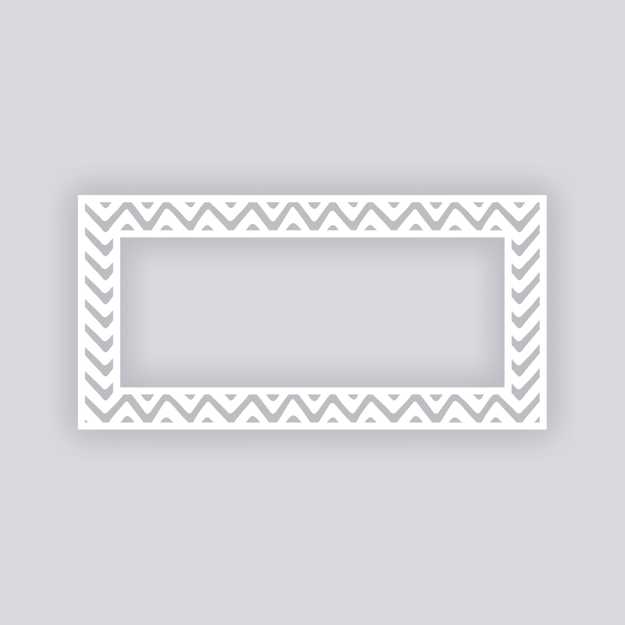 Scribble Chevron Rectangle Rim Clay Stencil