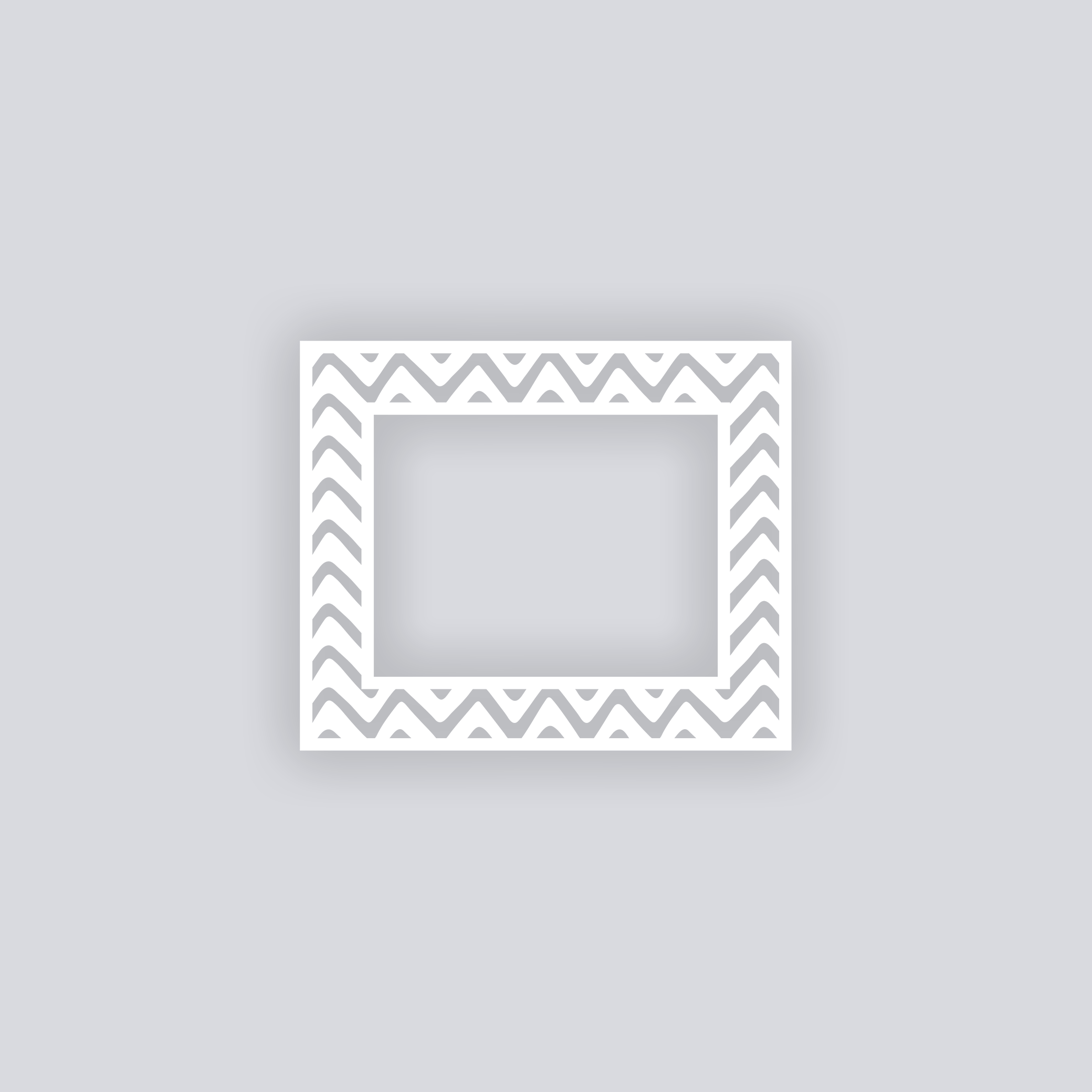 Scribble Chevron Rectangle Rim Clay Stencil