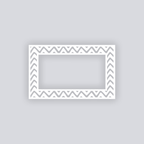 Scribble Chevron Rectangle Rim Clay Stencil