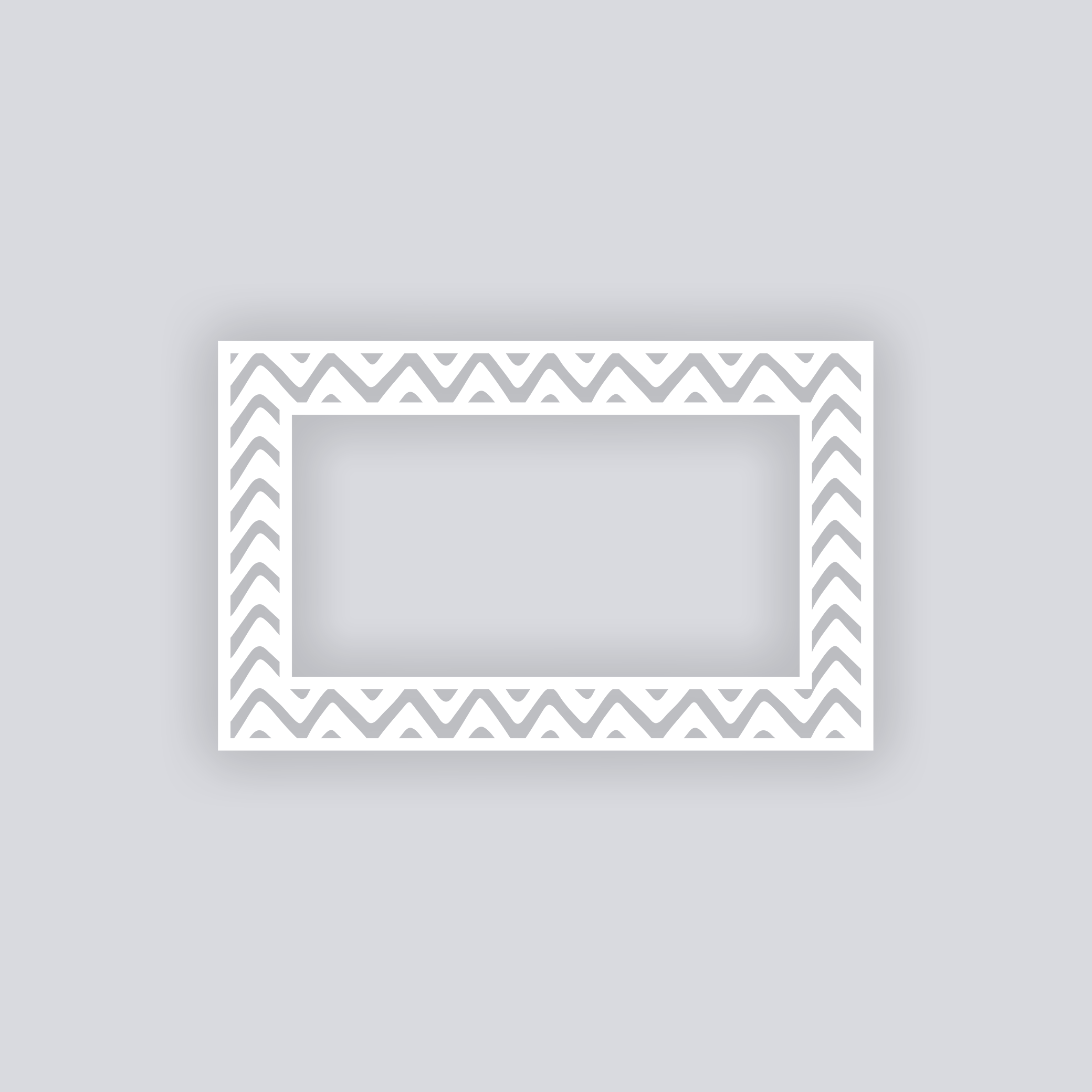 Scribble Chevron Rectangle Rim Clay Stencil