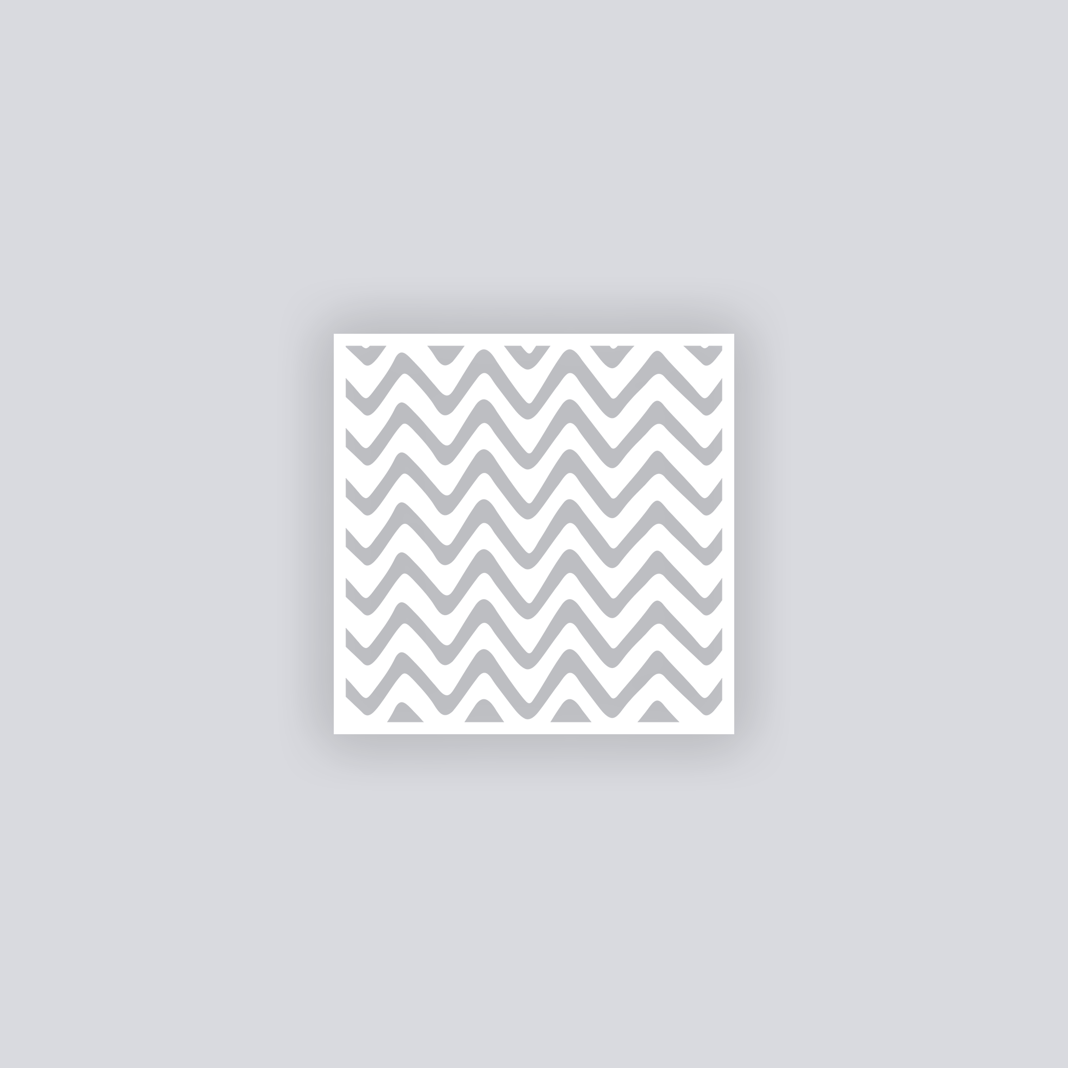 Scribble Chevron Square Clay Stencil