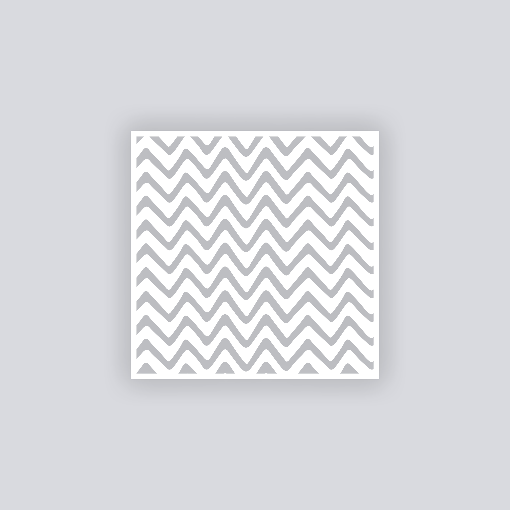 Scribble Chevron Square Clay Stencil