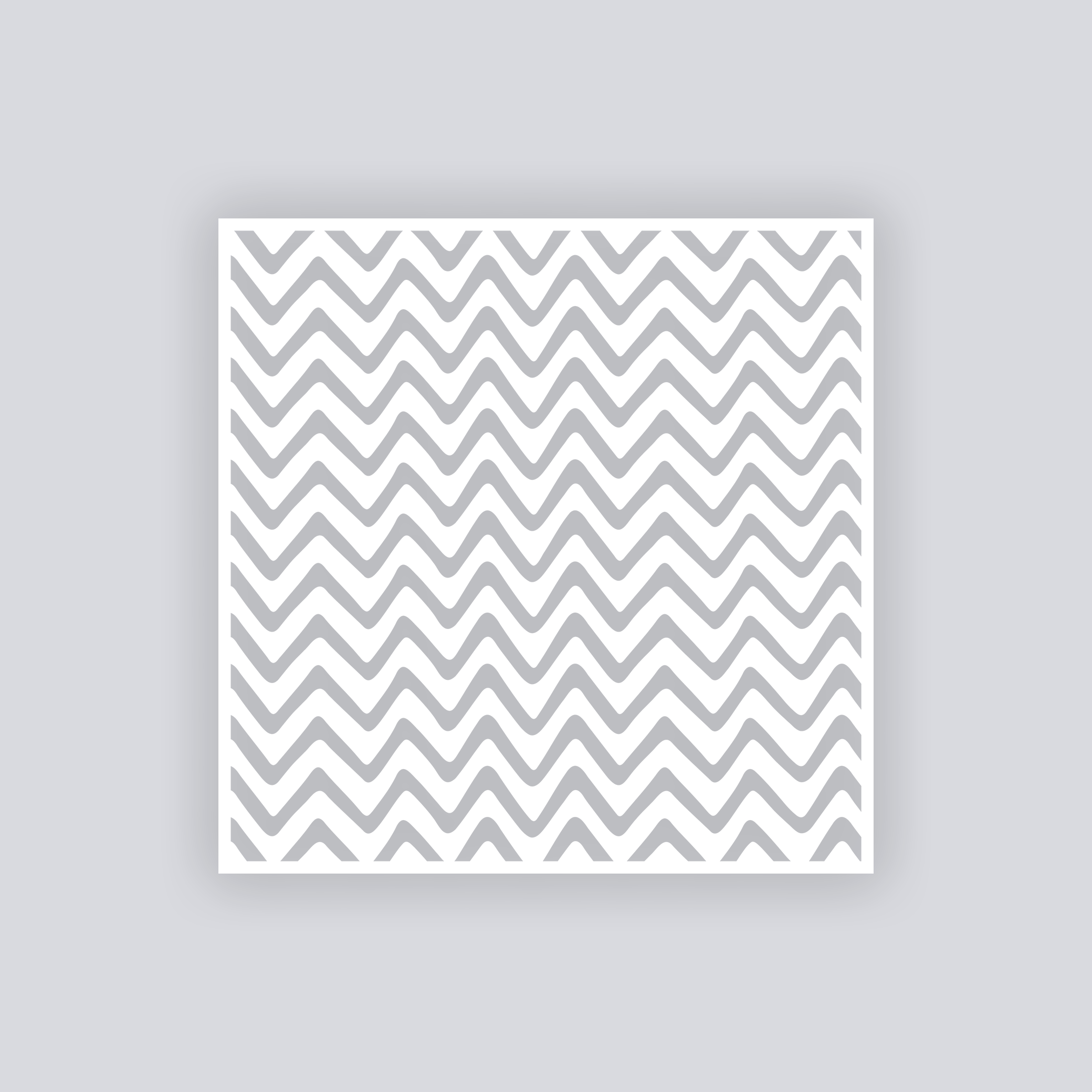 Scribble Chevron Square Clay Stencil