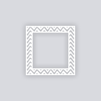 Scribble Chevron Square Rim Clay Stencil