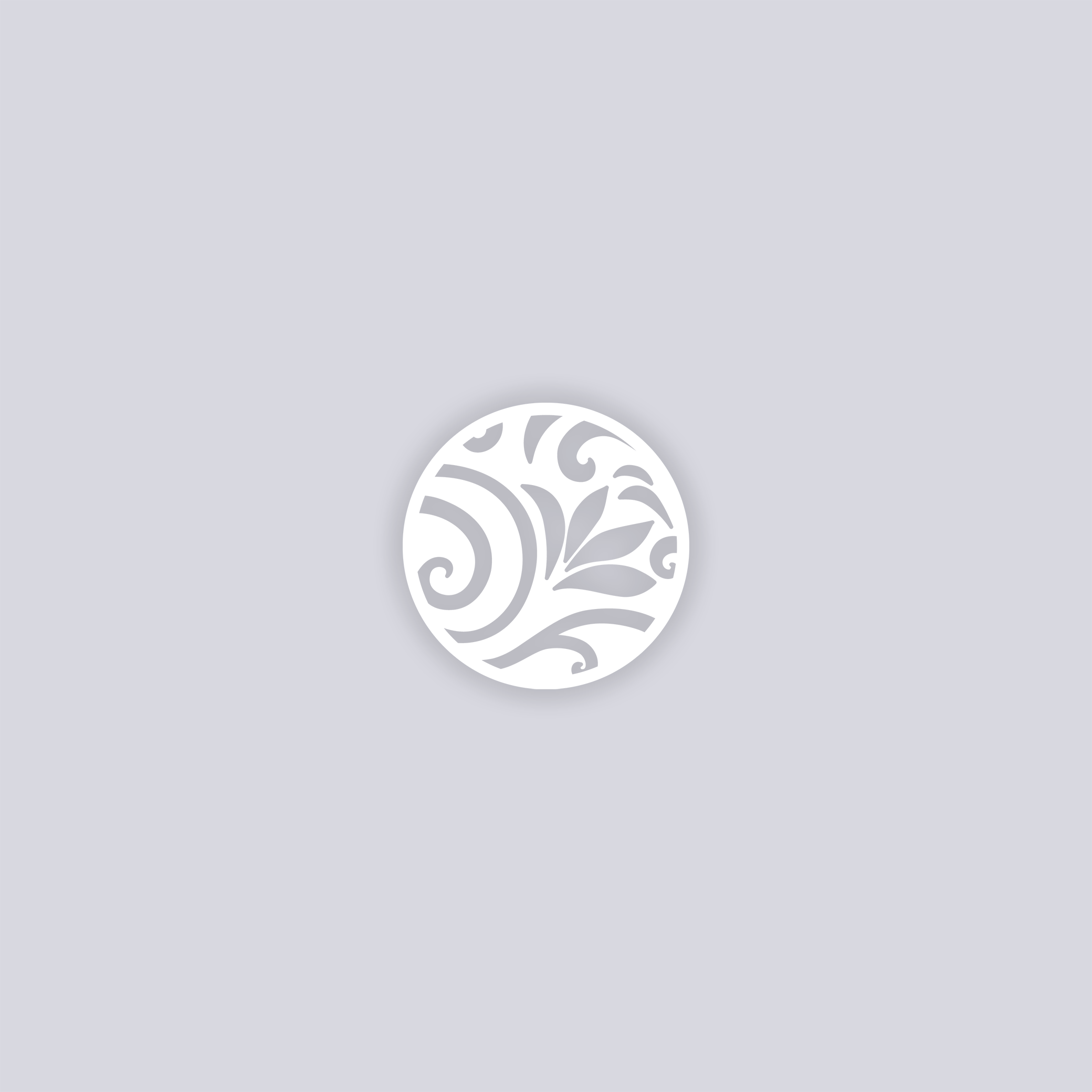 Scrolls Circle Clay Stencil