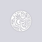 Scrolls Circle Clay Stencil