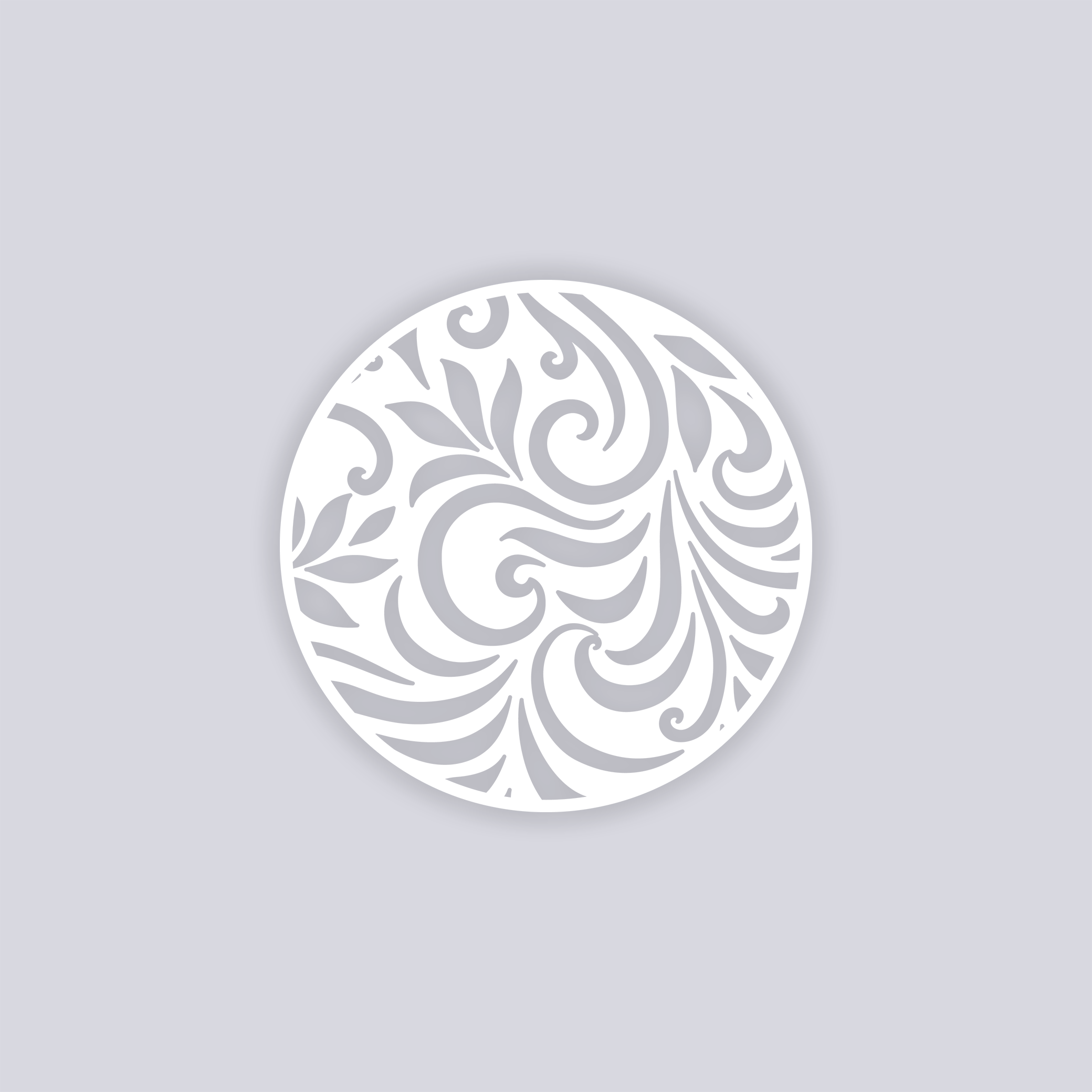 Scrolls Circle Clay Stencil