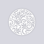 Scrolls Circle Clay Stencil