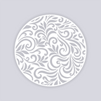 Scrolls Circle Clay Stencil