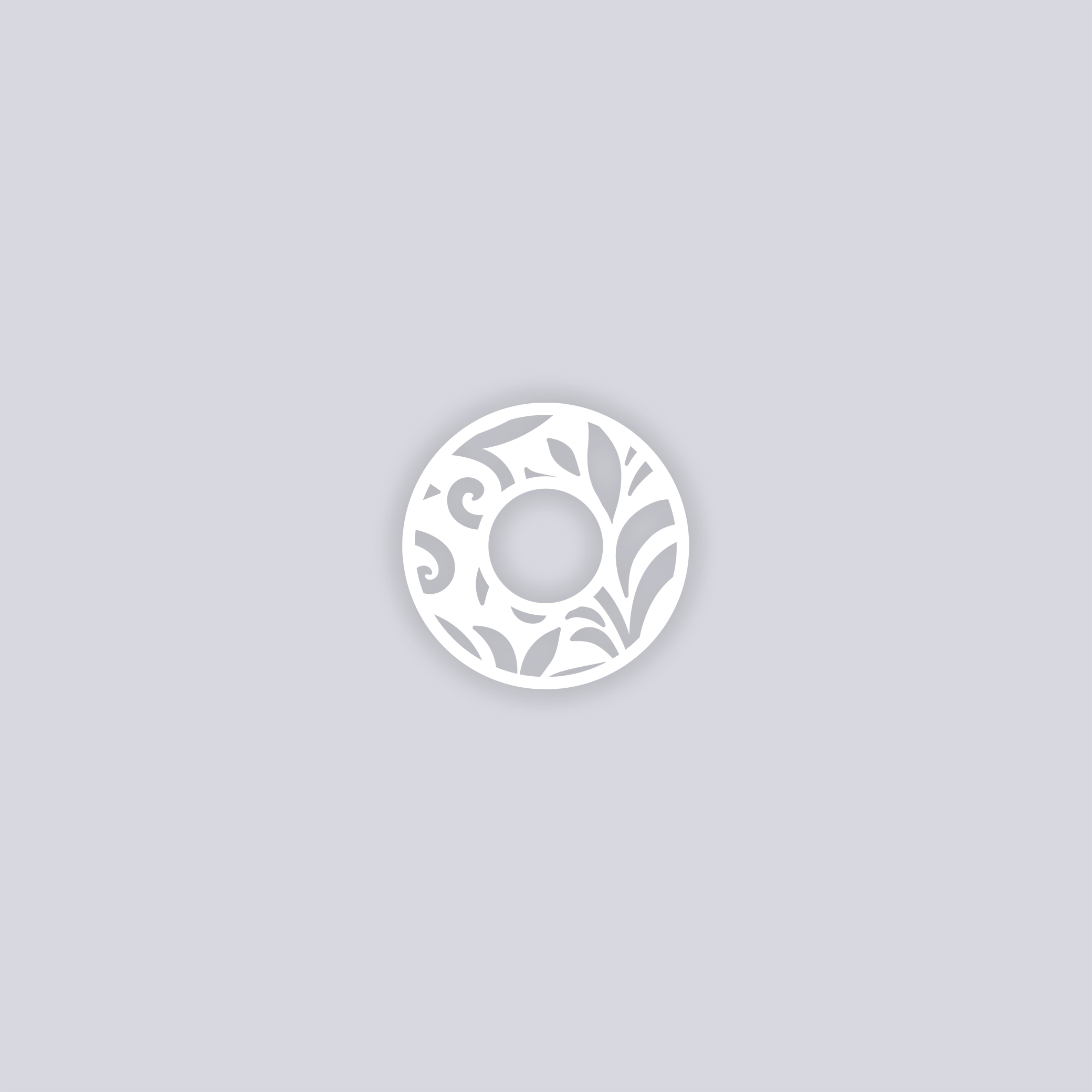 Scrolls Circle Rim Clay Stencil