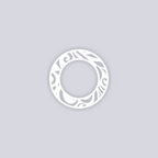 Scrolls Circle Rim Clay Stencil