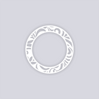 Scrolls Circle Rim Clay Stencil