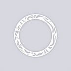 Scrolls Circle Rim Clay Stencil