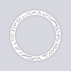 Scrolls Circle Rim Clay Stencil