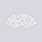 Scrolls Cups + Cones Clay Stencil