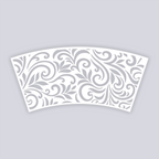 Scrolls Cups + Cones Clay Stencil