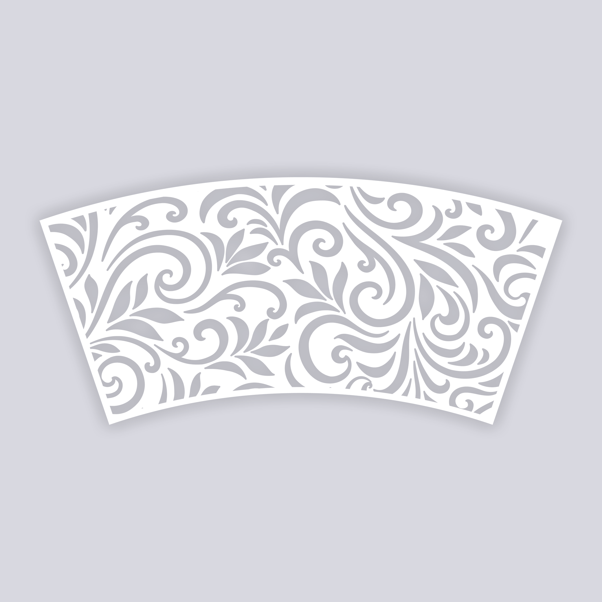 Scrolls Cups + Cones Clay Stencil