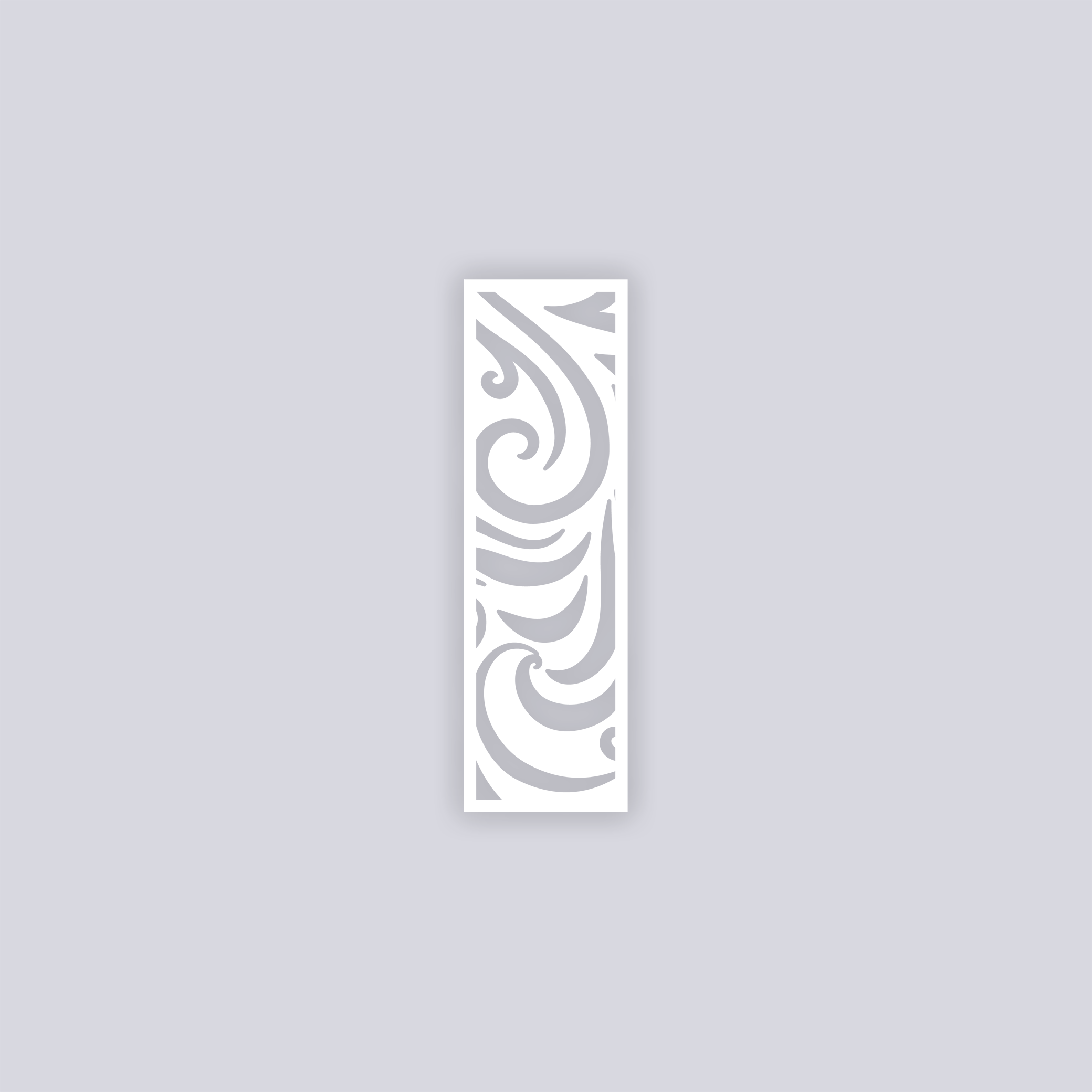 Scrolls Rectangle Clay Stencil
