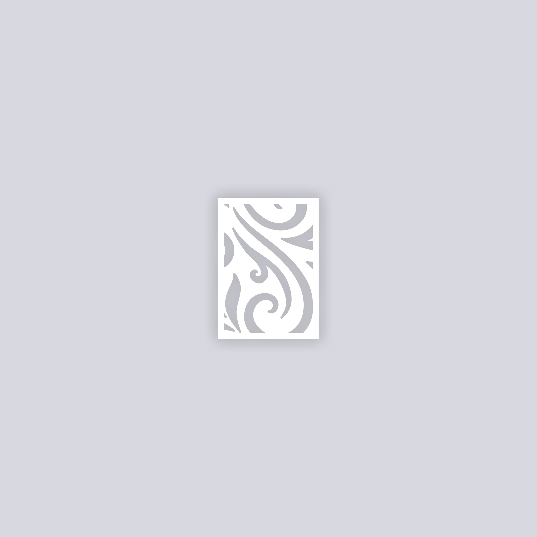 Scrolls Rectangle Clay Stencil