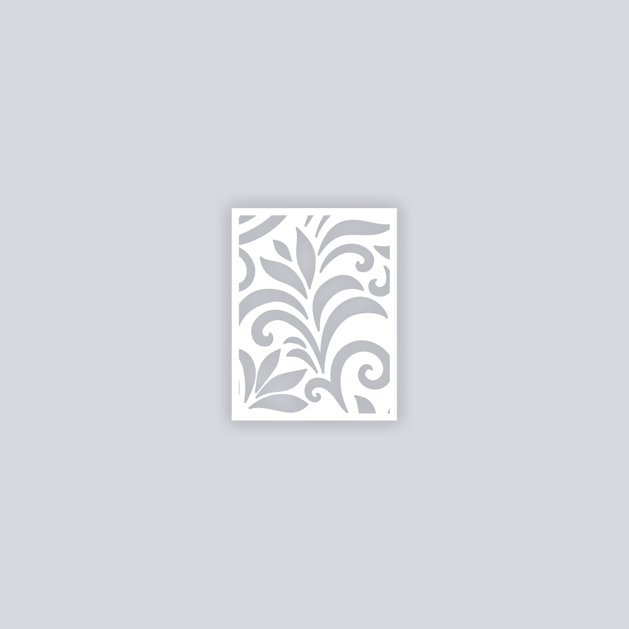 Scrolls Rectangle Clay Stencil