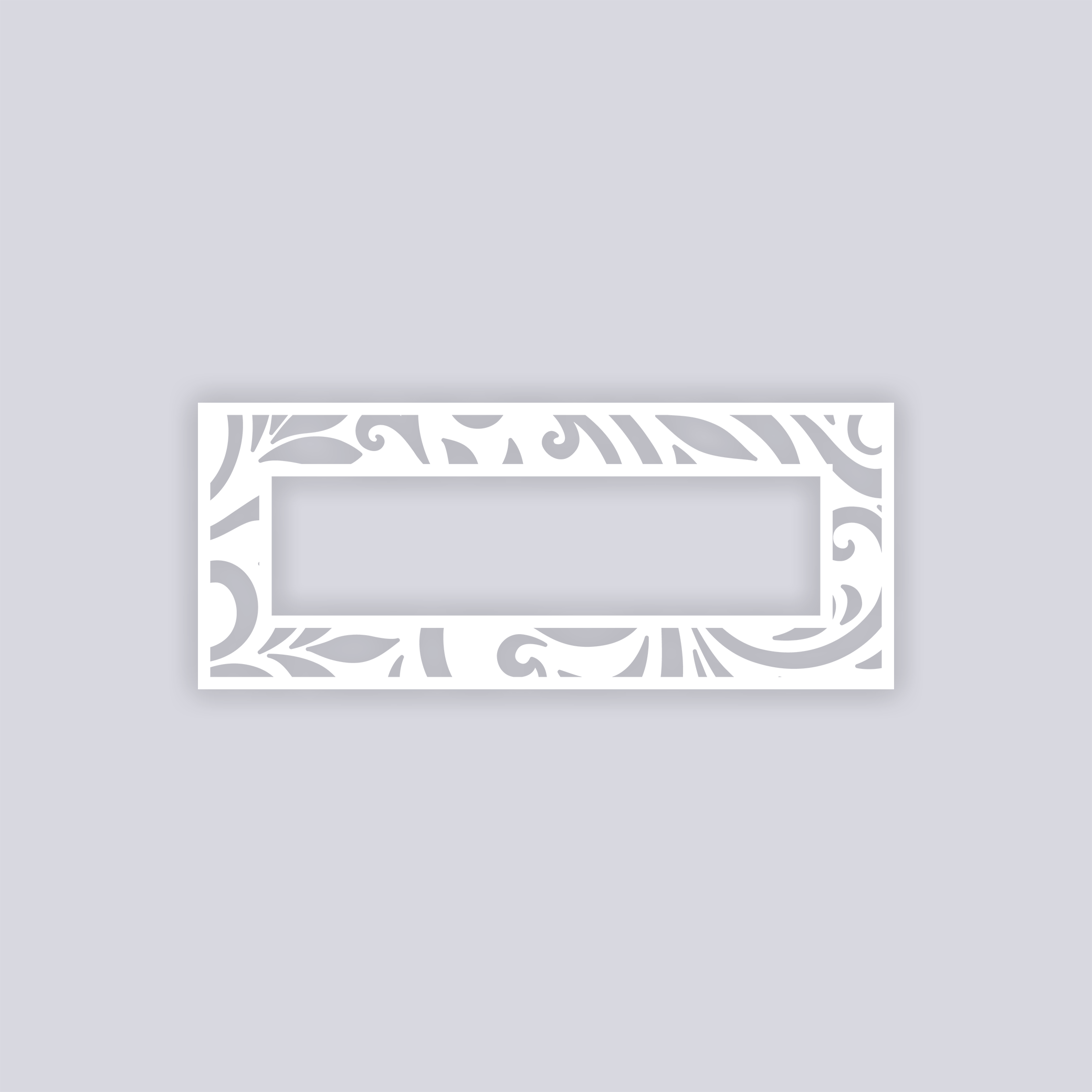 Scrolls Rectangle Rim Clay Stencil