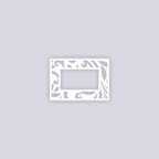 Scrolls Rectangle Rim Clay Stencil