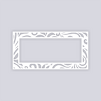 Scrolls Rectangle Rim Clay Stencil