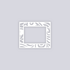 Scrolls Rectangle Rim Clay Stencil