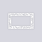 Scrolls Rectangle Rim Clay Stencil