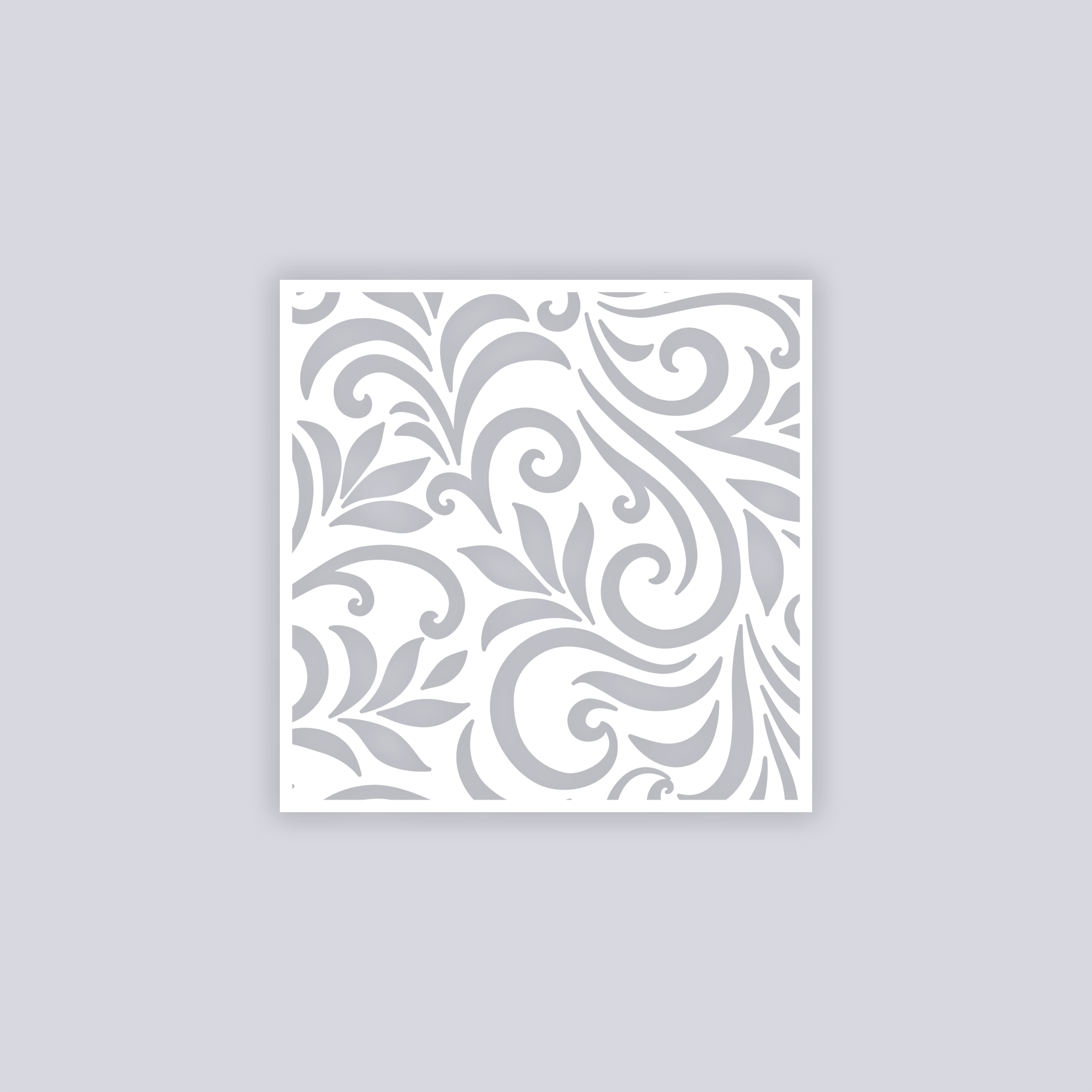 Scrolls Square Clay Stencil