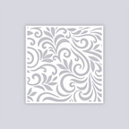 Scrolls Square Clay Stencil