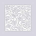 Scrolls Square Clay Stencil