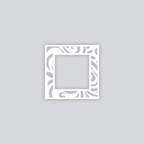 Scrolls Square Rim Clay Stencil