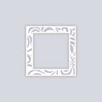 Scrolls Square Rim Clay Stencil