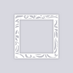 Scrolls Square Rim Clay Stencil