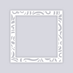 Scrolls Square Rim Clay Stencil