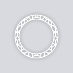 Serenity Circle Rim Clay Stencil