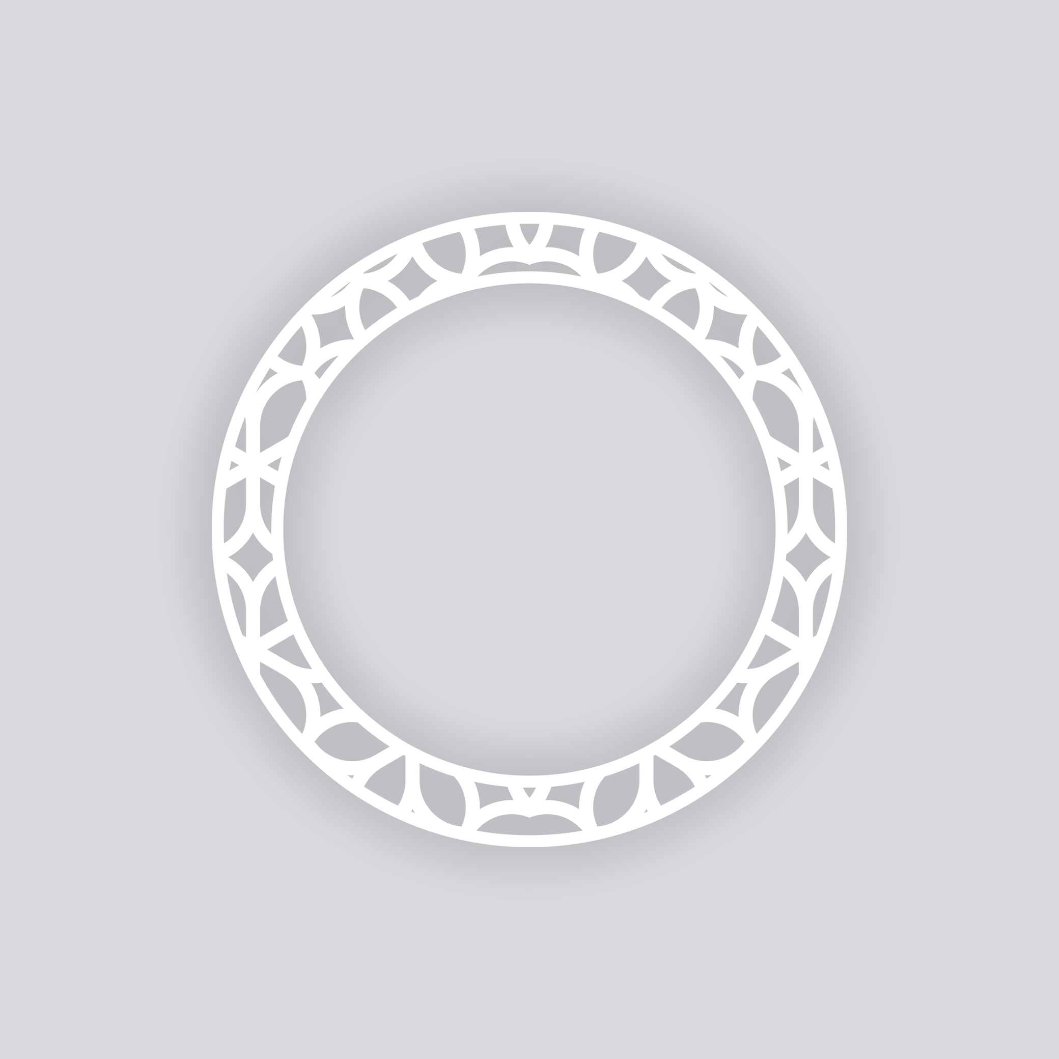Serenity Circle Rim Clay Stencil
