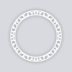 Serenity Circle Rim Clay Stencil