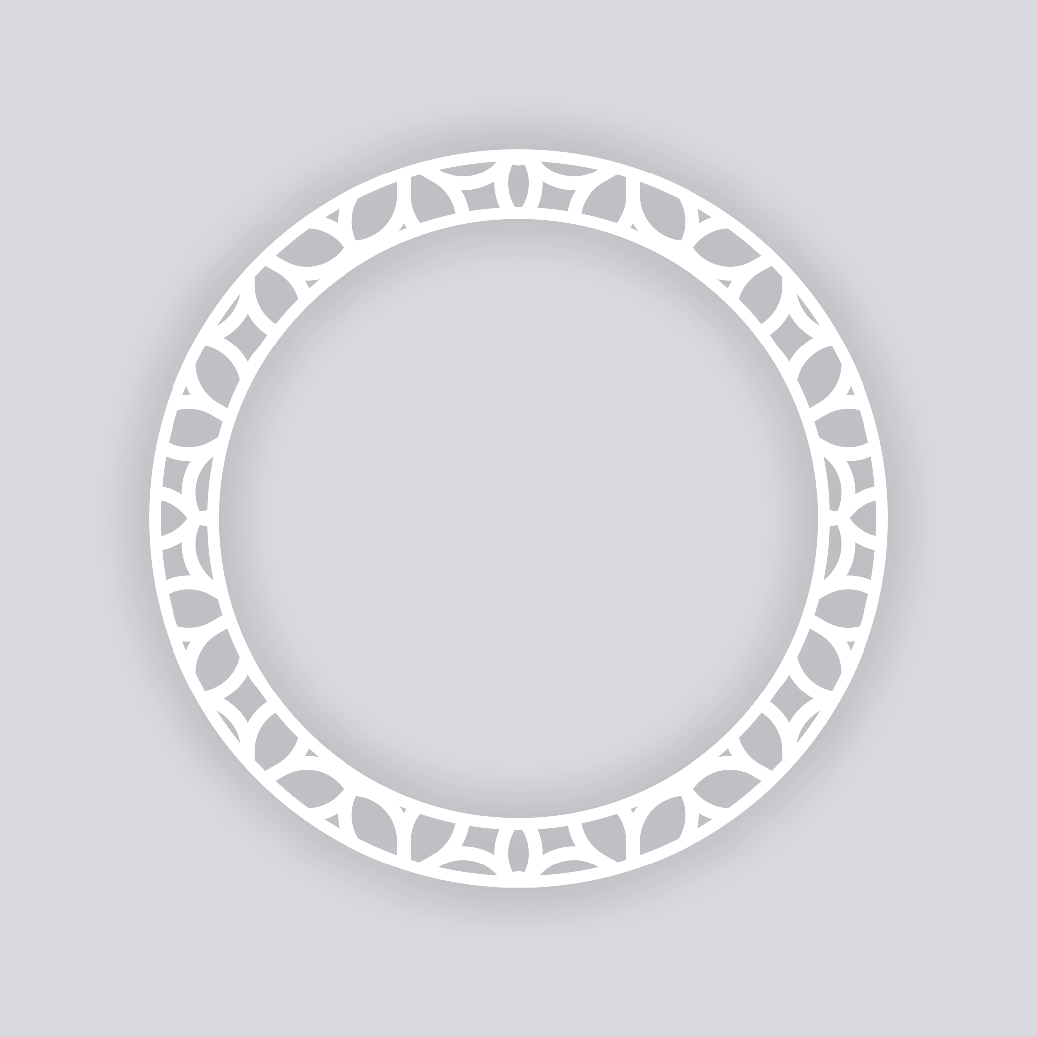 Serenity Circle Rim Clay Stencil