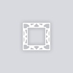 Serenity Square Rim Clay Stencil