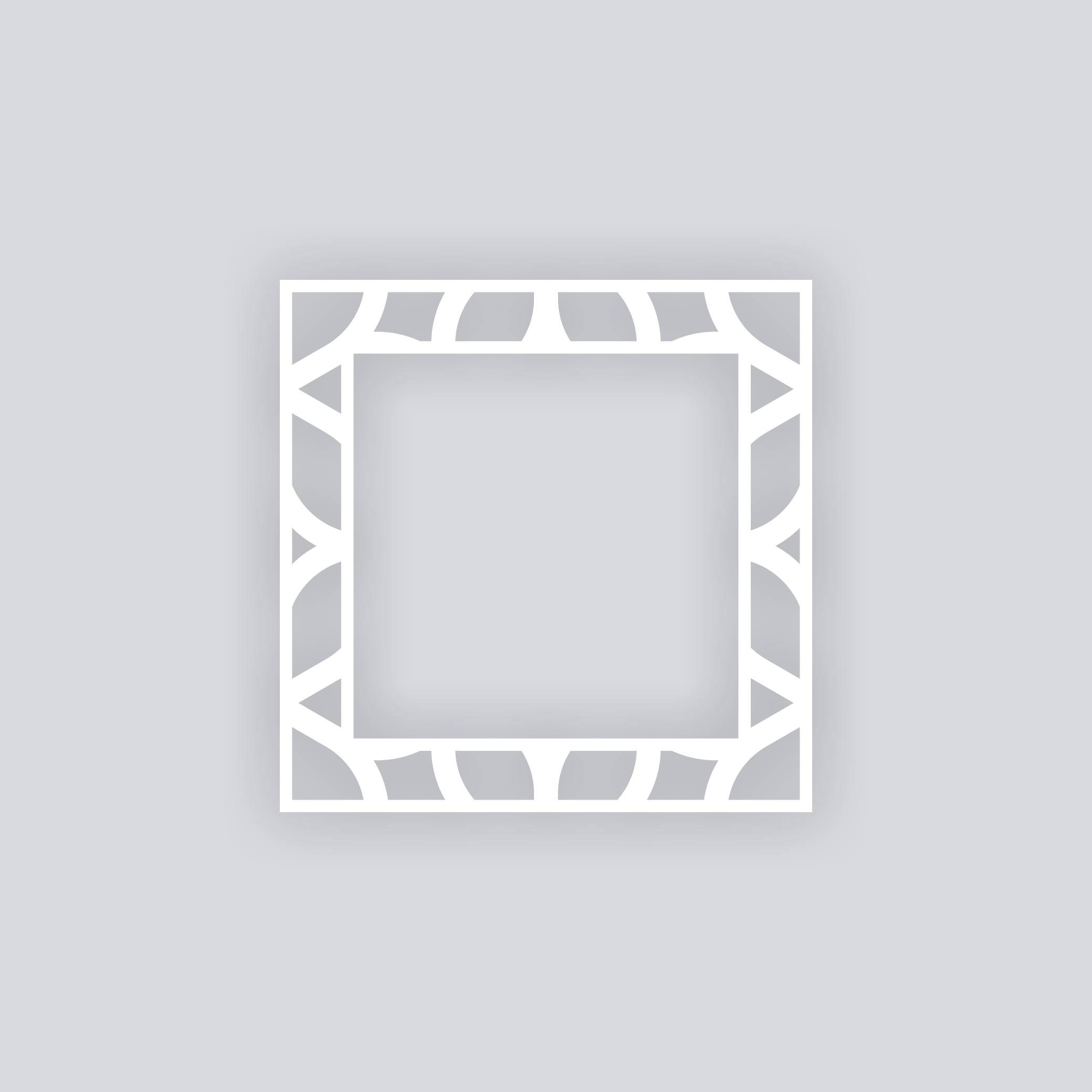 Serenity Square Rim Clay Stencil