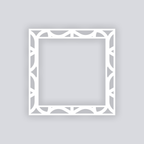 Serenity Square Rim Clay Stencil