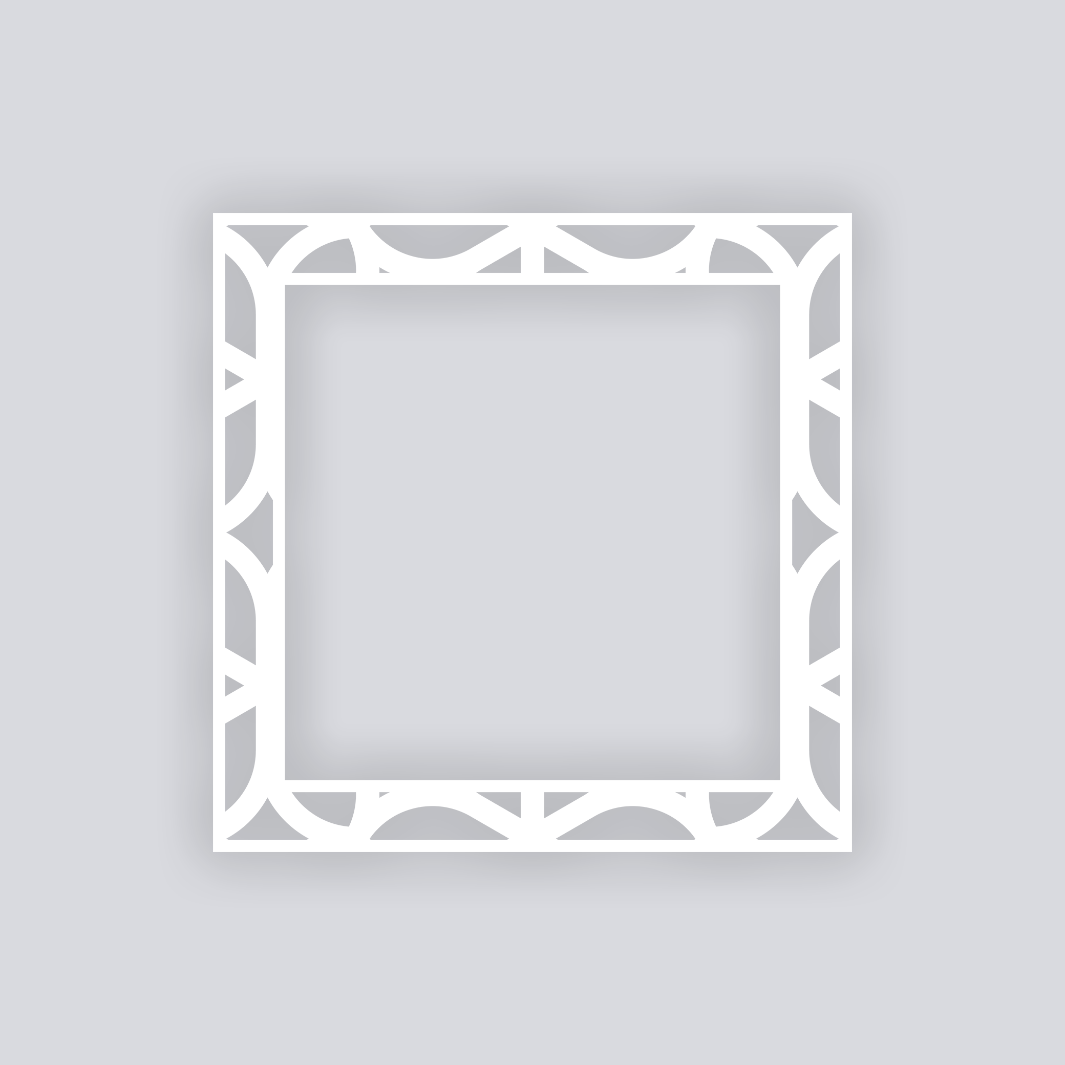 Serenity Square Rim Clay Stencil