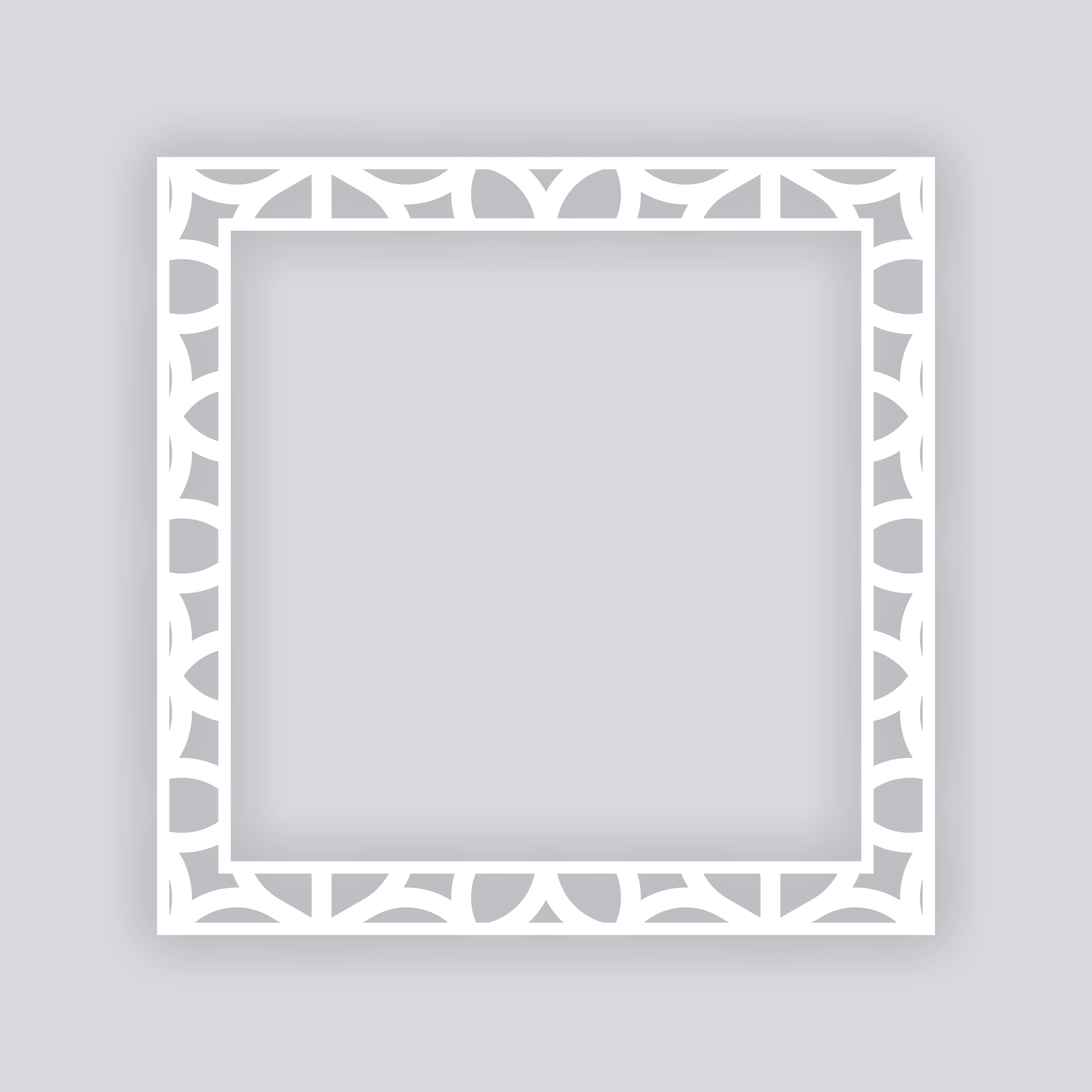 Serenity Square Rim Clay Stencil