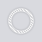 Snail Mail Stripes Circle Rim Clay Stencil