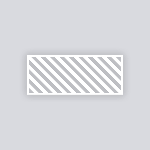 Snail Mail Stripes Rectangle Clay Face Stencil